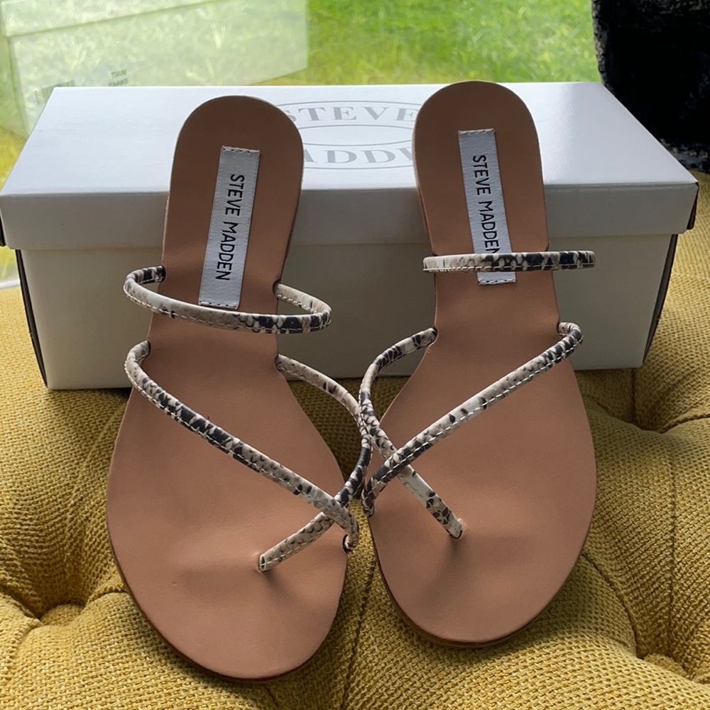 Brand New Steve Madden Snake Skin Sandals